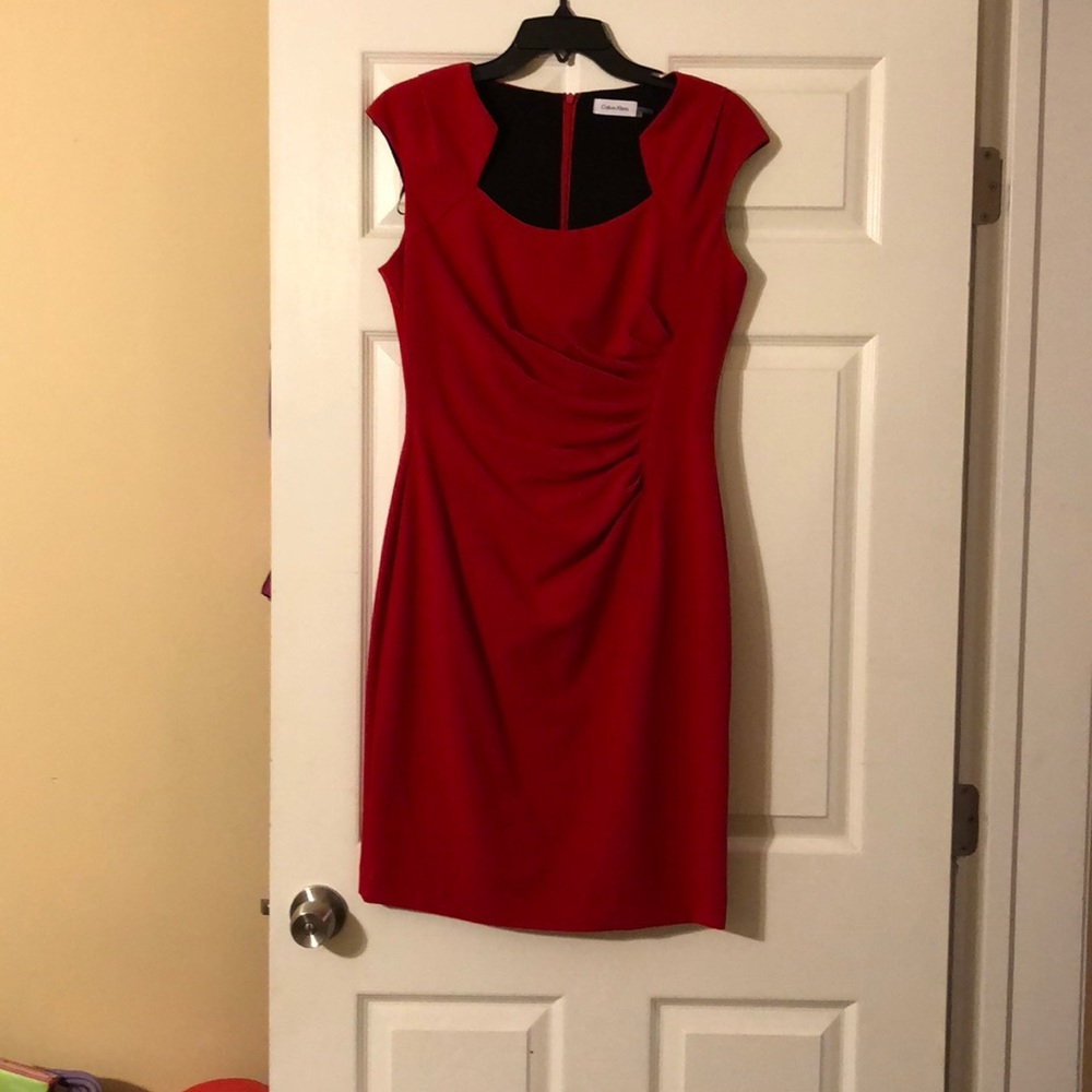 Calvin Klein red dress